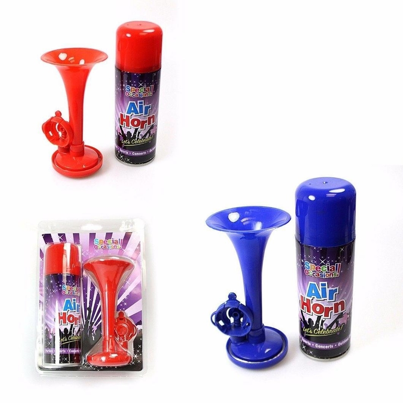 250ml van de de Luchthoorn van het partijaërosol Kleur van Eco de Handbediende Vriendschappelijke Rode en Blauwe
