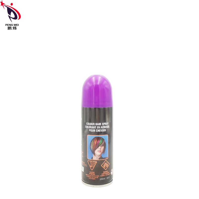 Niet-toxisch Tin Temporary Hair Dye Spray, Nevel van de het Haarkleur van Smudgeproof de Purpere