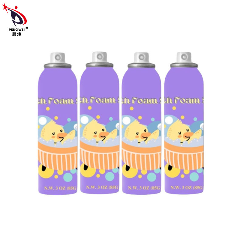 150ml van de het Schuimnevel van het aluminiumbad de Schonere Purpere Kleur voor Kinderen