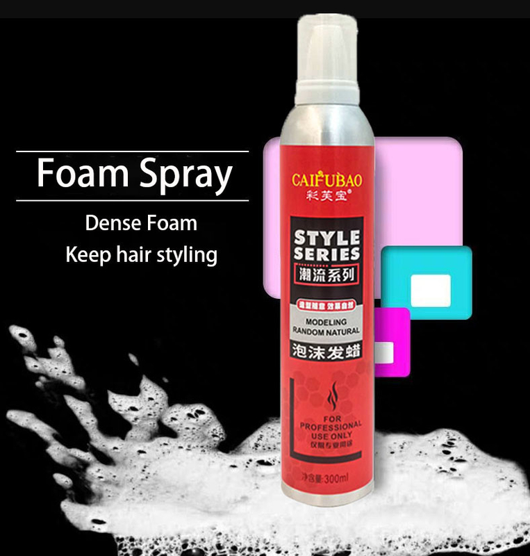 Sterke Greep Draagbare Barber Natural Styling Mousse 300ml van het douane de Sneldrogende Haarlak