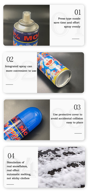250ml multi van de de Sneeuwnevel van Kleurendoraemon Kunstmatige van het Kerstmishuwelijk de Partijrecreatie