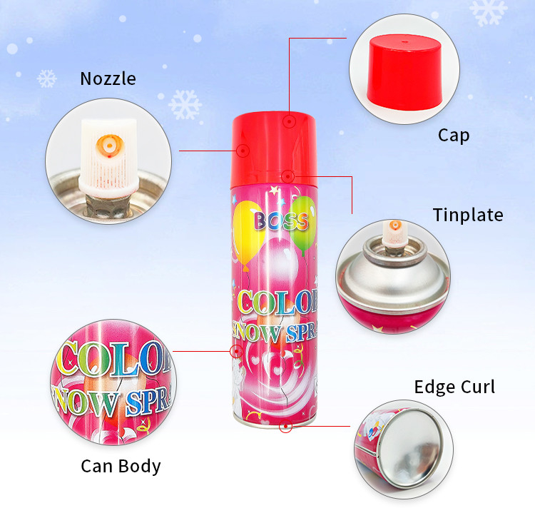 Groothandel Kleurrijke Simulatie Party Sneeuwspray 52 * 185mm Voor Plezier Viering