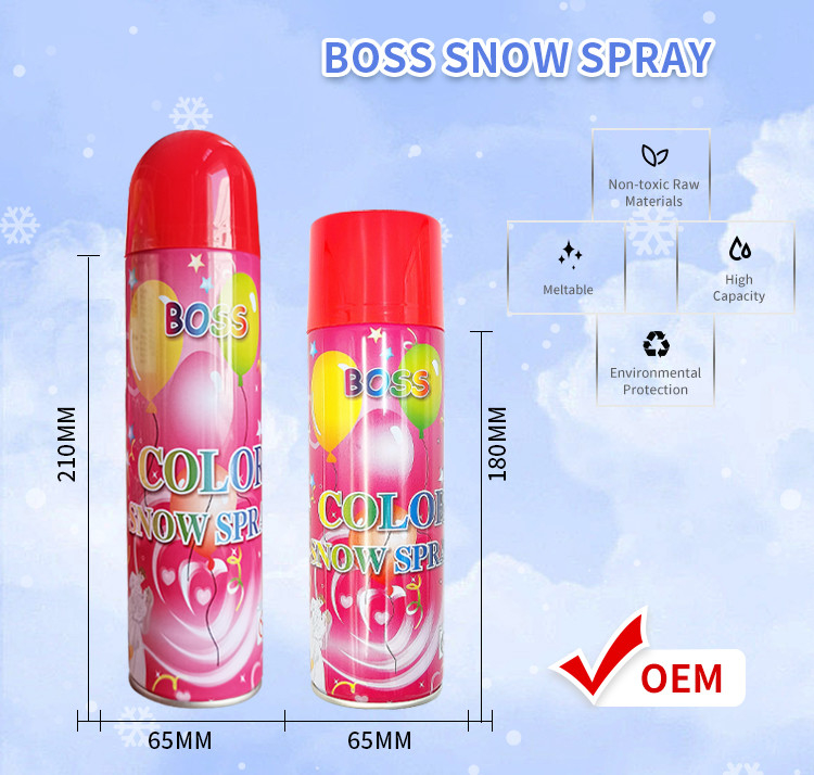 Groothandel Kleurrijke Simulatie Party Sneeuwspray 52 * 185mm Voor Plezier Viering