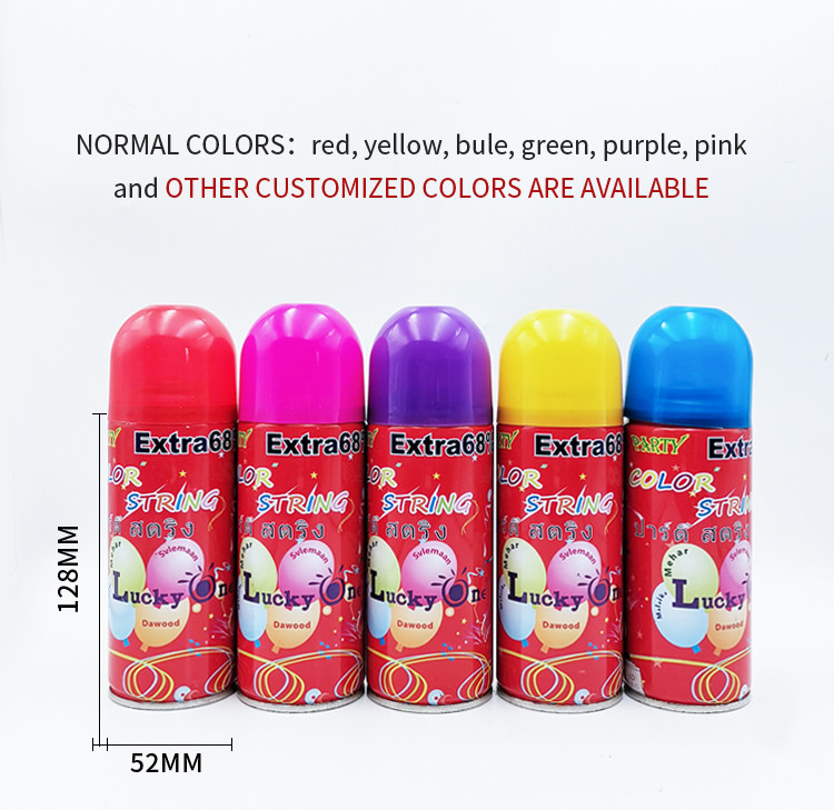 Veilig Kleurrijk Gekke Zinnige String Spray Halloween Grappen Niet-ontvlambaar